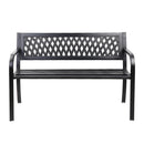 Gardeon Outdoor Garden Bench Seat Steel Outdoor Furniture 2 Seater Park Black