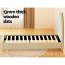ELLA -  Bed Frame Single Size Velvet Cream