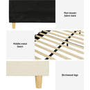 ELLA -  Bed Frame Single Size Velvet Cream