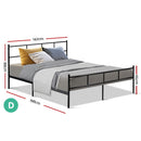 SOL Bed Frame Double Metal Bed Frames