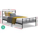 SOL Bed Frame Single Metal Bed Frames