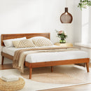 SPLAY Bed Frame Queen Size Wooden Bed Base Walnut