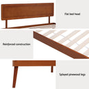 SPLAY Bed Frame Single Size Wooden Bed Base Walnut